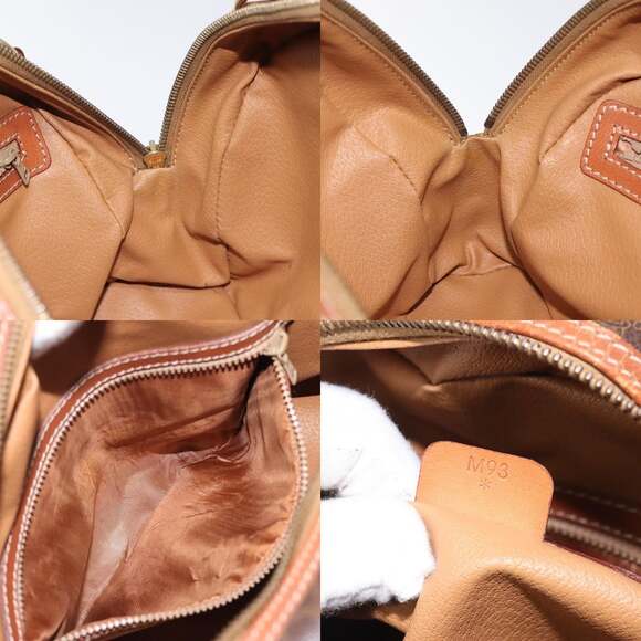 CELINE Macadam Canvas Hand Bag Pvc Leather Brown Gold - Picture 12 of 12